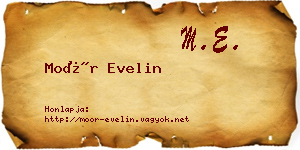Moór Evelin névjegykártya